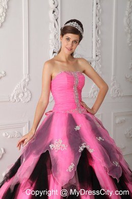 Princess Colorful Strapless Beading Appliques Quinceanera Dresses