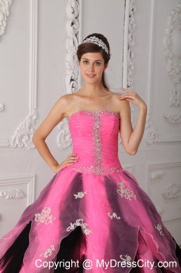 Princess Colorful Strapless Beading Appliques Quinceanera Dresses