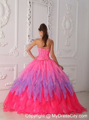 2013 Ball Gown Sweetheart Beading Multi-color Quinceanera Dress