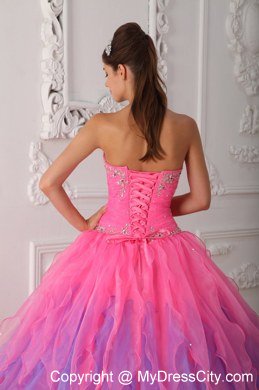 2013 Ball Gown Sweetheart Beading Multi-color Quinceanera Dress