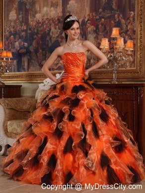 Multi-color Beading and Ruffles Sweet 16 Dresses for Quinceanera Party