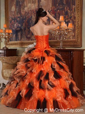 Multi-color Beading and Ruffles Sweet 16 Dresses for Quinceanera Party