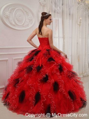 Luxurious Sweetheart Beading Colorful Quinceanera Dress with Ruffes