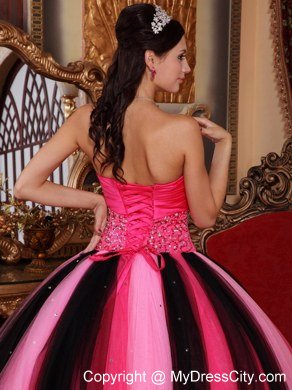 Pretty Sweetheart Beading Colorful Dress for Quinceanera