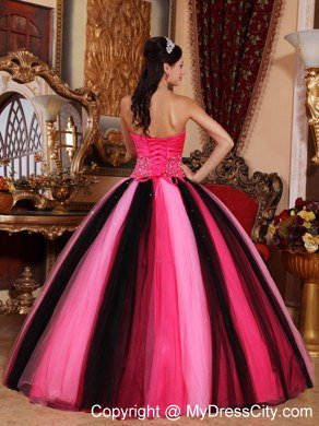 Pretty Sweetheart Beading Colorful Dress for Quinceanera