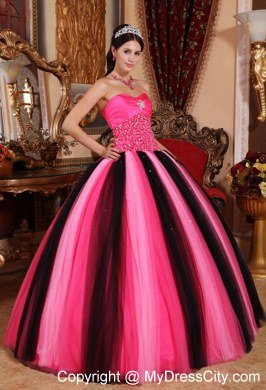 Pretty Sweetheart Beading Colorful Dress for Quinceanera