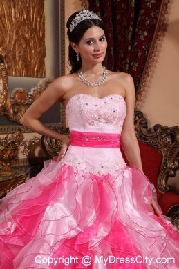 Multi-colored Organza Ruffles 2013 Quinceanera Dress Under 250