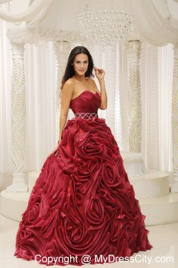 2013 Wine Red Ruffles 2013 Quinceanera Dress For Formal Evening