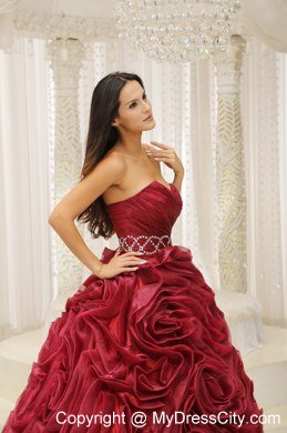 2013 Wine Red Ruffles 2013 Quinceanera Dress For Formal Evening