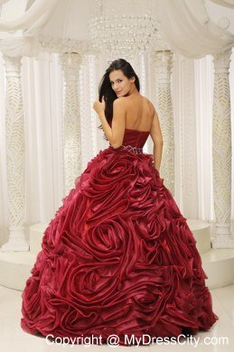 2013 Wine Red Ruffles 2013 Quinceanera Dress For Formal Evening