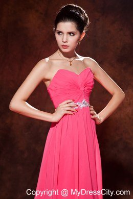 Coral Red Zipper Celebrity Dress Sweetheart with Beading