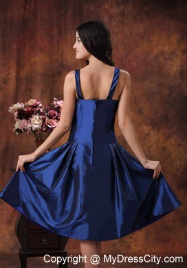 Ruched Royal Blue V-neck Maternity Bridesmaid Dress in Royal Blue