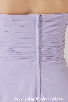 Lilac Mini Sweetheart Chiffon Homecoming Dress with Bowknot