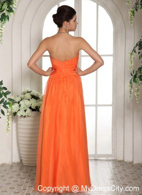 Exquisite Orange Red Sweetheart Appliques Prom Dress Online