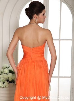 Exquisite Orange Red Sweetheart Appliques Prom Dress Online