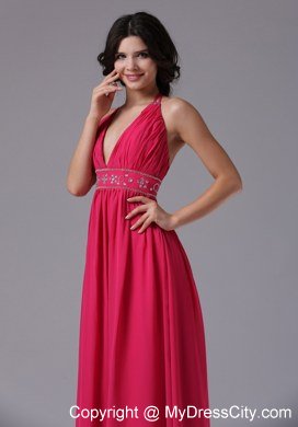 Cheap Coral Red Halter Backless For 2013 Junior Prom Dress for Girl