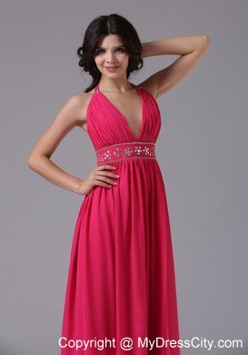 Cheap Coral Red Halter Backless For 2013 Junior Prom Dress for Girl