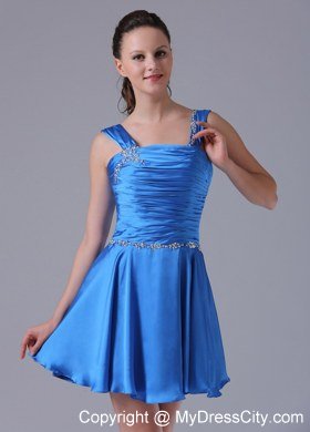 2013 A-line Straps Ruched Decorate Bust Prom Dress for Women