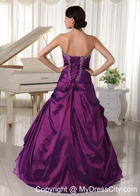 Hottest Style Sweetheart Appliques Purple Sweet 15 Dresses With Beading