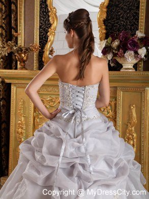 Pick Up and Beading Grey Sweetheart Quinceanera Dress Under 300