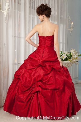 Ball Gown Strapless Appliques Red 2013 Spring Quinceanera Gowns