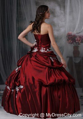 Beautiful Burgundy Ruches Strapless Dress for Sweet 15 for party