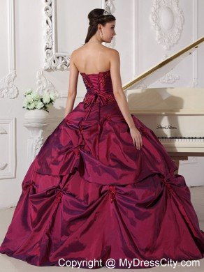 Ruched Taffeta Sweetheart Beading Dress for Quinceanera 2013