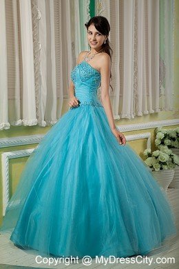 Hottest Style Beaded Sweetheart Tulle Ruches Quinceanera Dress