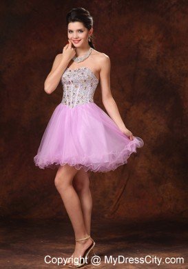 Lavender Sweetheart Beading Organza Back Out Cocktail Party Dresses