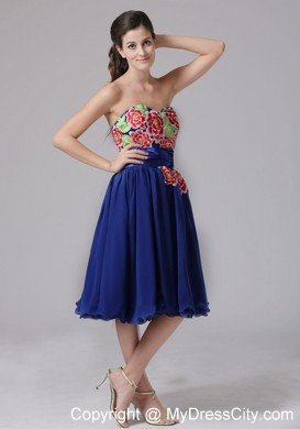 Floral Appliques Sweetheart Knee-length Cool Back Prom Cocktail Dress