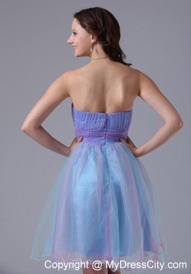 Multi-color Sweetheart Appliques Ruched Layers Cocktail Dress