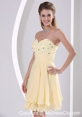 Sweetheart Knee-length Cocktail Dress with Beading and Cool Back