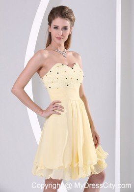 Sweetheart Knee-length Cocktail Dress with Beading and Cool Back