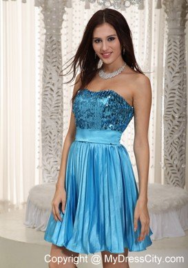 Teal Empire Strapless Chiffon Beading Cocktails Dresses 2013