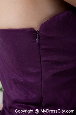 Eggplant Purple Asymmetrical Girls Cocktail Dresses with Beading