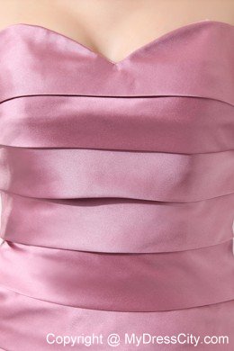 Discount Pink Column Sweetheart Ruffled Layers Cocktails Dresses