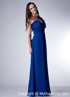 Spaghetti Straps Empire Royal Blue Plus Size Bridesmaid Dama Dresses