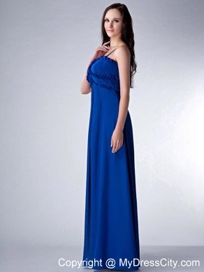 Spaghetti Straps Empire Royal Blue Plus Size Bridesmaid Dama Dresses