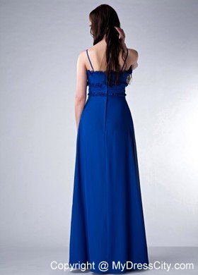 Spaghetti Straps Empire Royal Blue Plus Size Bridesmaid Dama Dresses