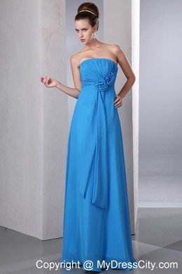 Empire Flowers Ruching Chiffon Plus Size Dama Dress for Quinceaneras