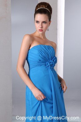 Empire Flowers Ruching Chiffon Plus Size Dama Dress for Quinceaneras