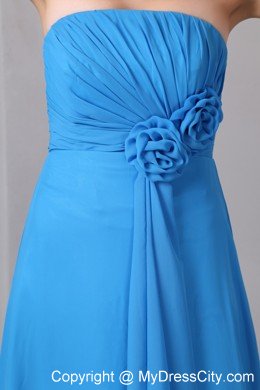 Empire Flowers Ruching Chiffon Plus Size Dama Dress for Quinceaneras