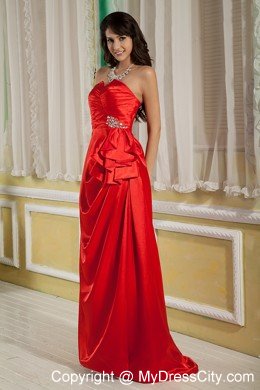 Sweetheart Beaded Ruching Red 2013 Formal Dresses for Dama