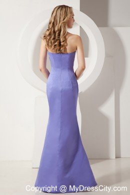 Lilac Sweetheart Ruches Long Evening Dress with Mermaid