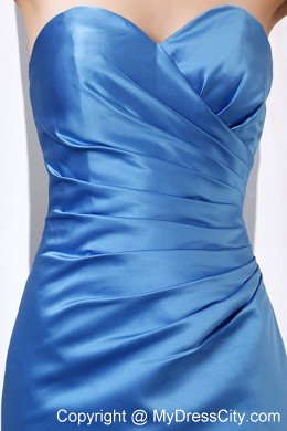 Taffeta Teal Floor-length Sweetheart Ruches Evening Dress