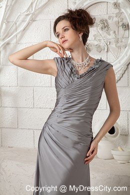 The Most Popular Gray V-neck Homecoming Dress with Ruche