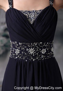 Beaded and Straps Decorate Royal Blue Homecoming Dress For 2014