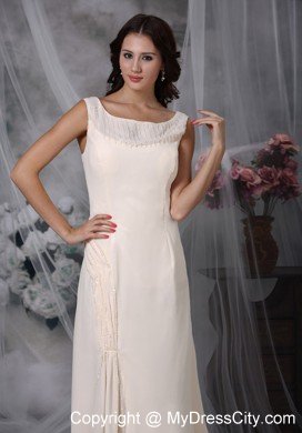 Diamond Scoop Long Mother of the Groom Dresses with Coat