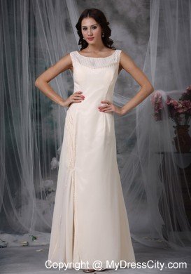 Diamond Scoop Long Mother of the Groom Dresses with Coat