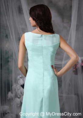 Apple Green Column Scoop Floor-length Chiffon Beaded Mother Of The Bride Dress with Coat